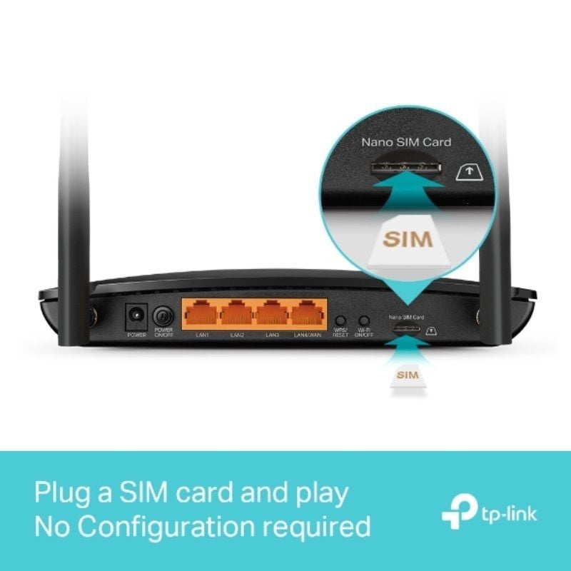 Router sem Fios 4G Tp-link Archer MR500 1200mbps 2.4ghz 5ghz / 2 Antenas / Wifi 802.11a / N / Ac -…