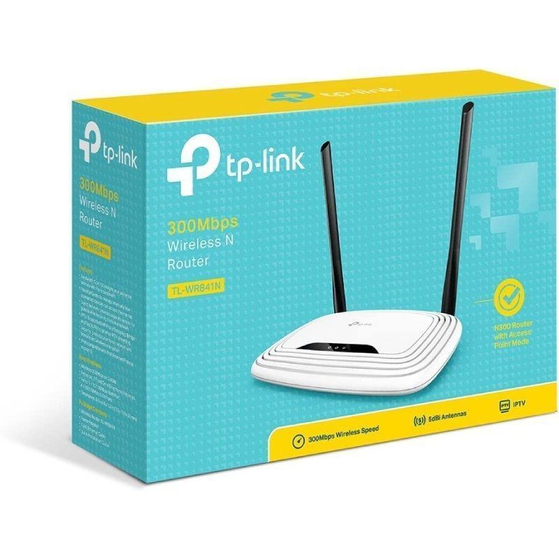 Router sem Fios Tp-link Tl-wr841n V14 300mbps / 2.4ghz / 2 Antenas 5dbi / Wifi 802.11n / G / B