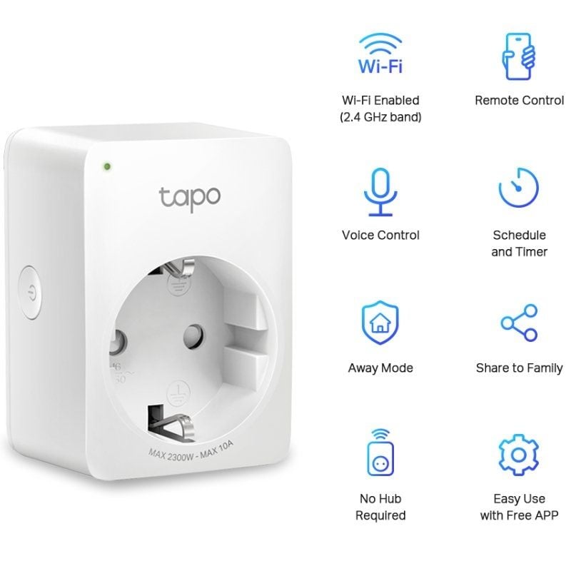 Ficha Wifi Inteligente Tp-link Tapo P100