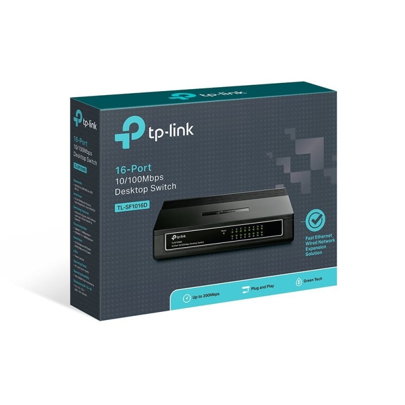 Switch Tp-link Tl-sf1016d 16 Portas / Rj-45 10 / 100
