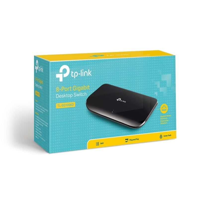 Tp-link 8P GIGA Switch 8 Portas / Rj-45 10 / 100 / 1000