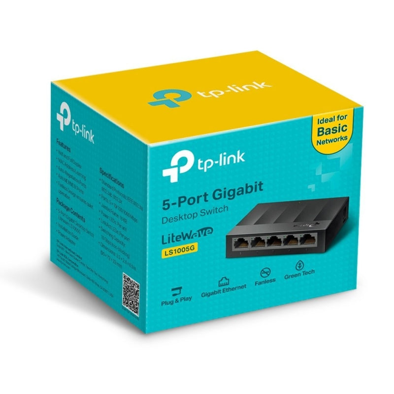 Switch Tp-link LS1005G de 5 Portas / Rj-45 10 / 100 / 1000