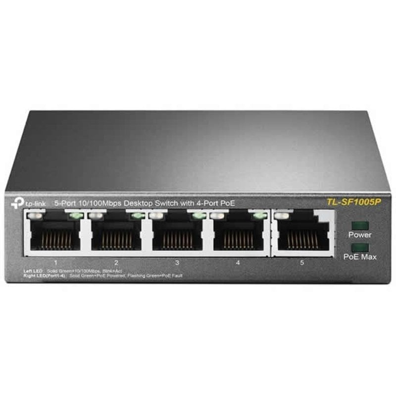 Switch Tp-link Tl-sf1005p de 5 Portas / Rj-45 10 / 100 Poe