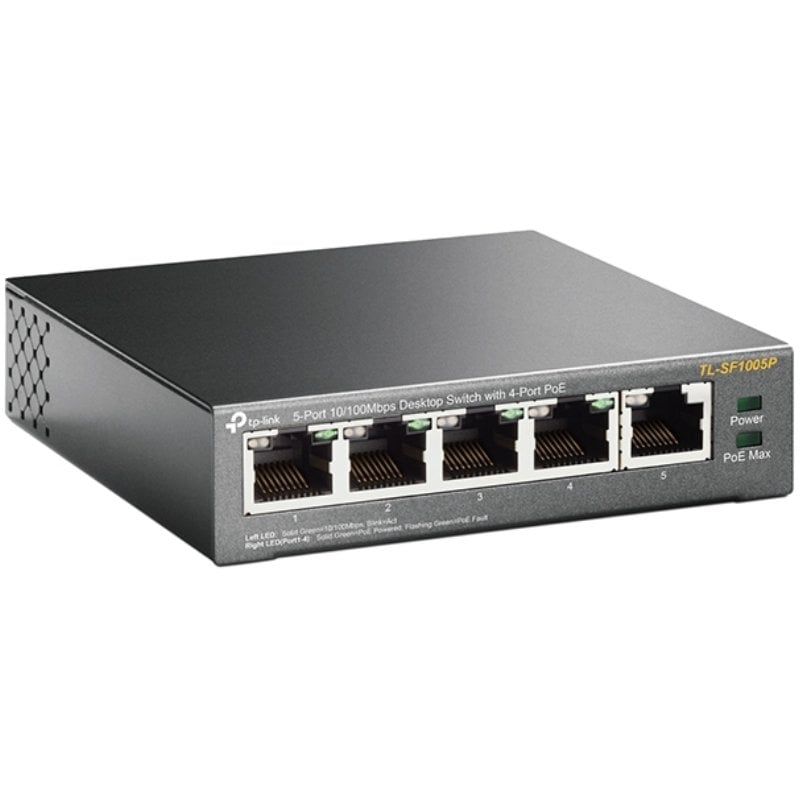 Switch Tp-link Tl-sf1005p de 5 Portas / Rj-45 10 / 100 Poe