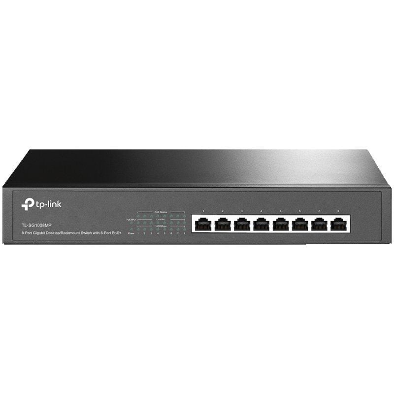 Switch Tp-link Tl-sg1008mp 8 Portas / Rj-45 10 / 100 / 1000 Poe