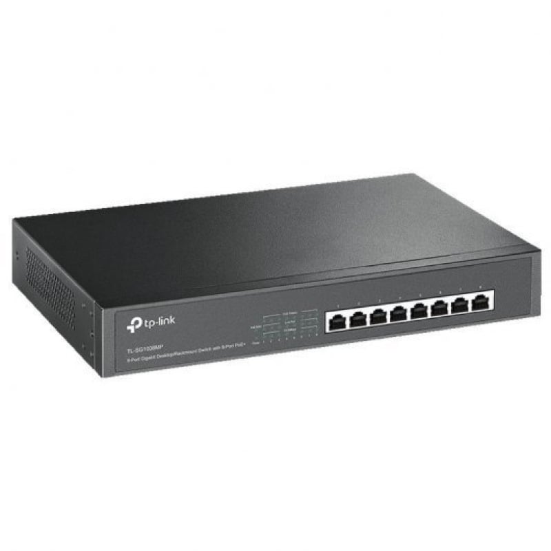 Switch Tp-link Tl-sg1008mp de 8 Portas / Rj-45 10 / 100 / 1000 Poe