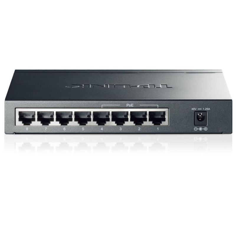 Switch Tp-link Tl-sg1008p 8 Portas / Rj-45 10 / 100 / 1000 Poe
