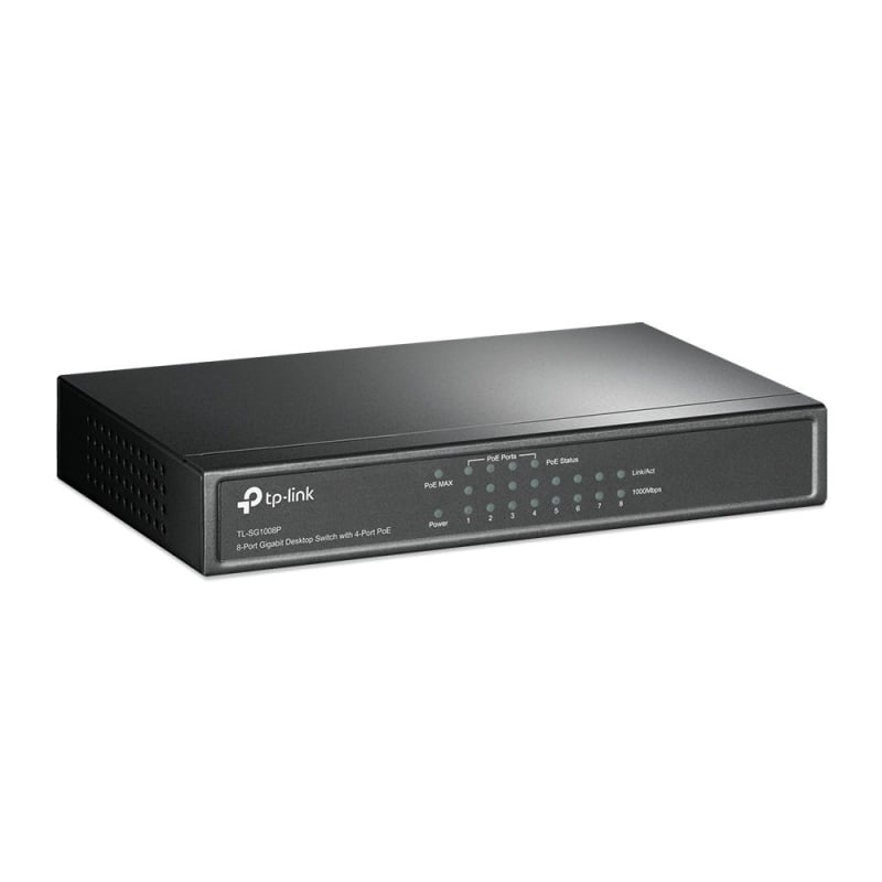 Switch Tp-link Tl-sg1008p de 8 Portas / Rj-45 10 / 100 / 1000 Poe