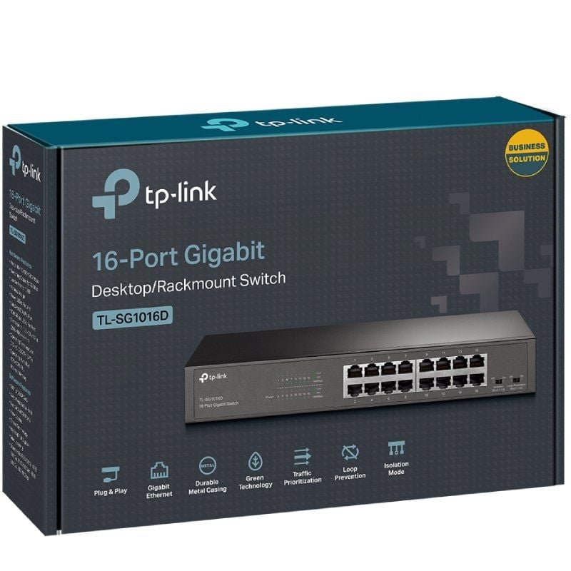 Switch Tp-link Tl-sg1016de / 16 Portas / RJ45 10 / 100 / 1000