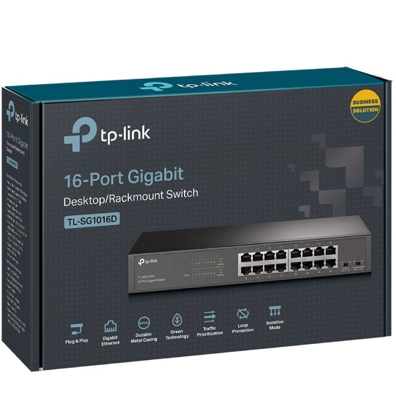 Switch Tp-link Tl-sg1016de / 16 Portas / RJ45 10 / 100 / 1000