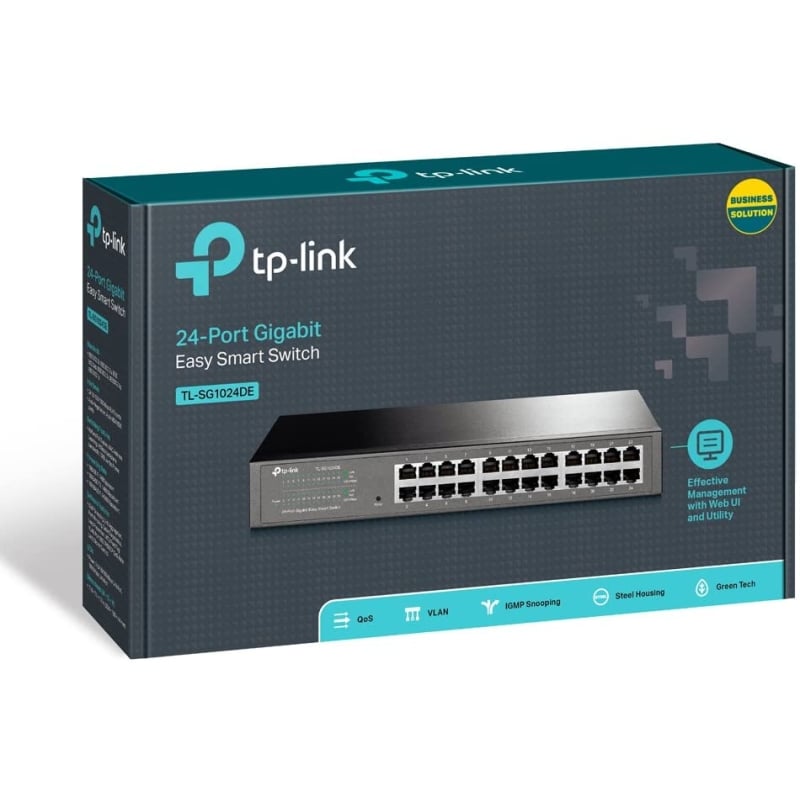 Switch Tp-link Tl-sg1024de de 24 Portas / Rj-45 10 / 100 / 1000