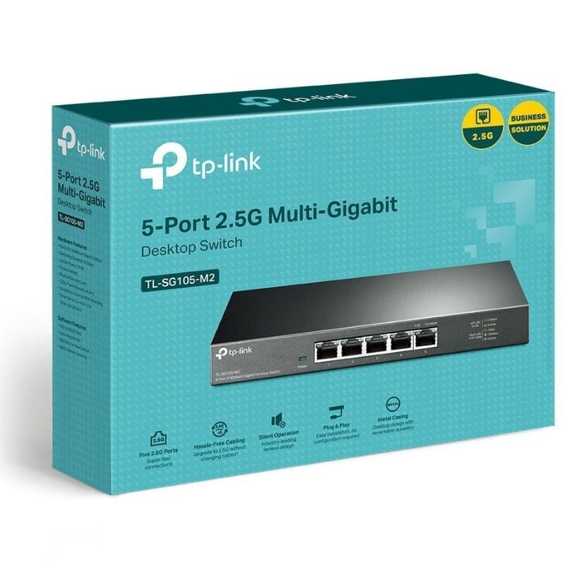 Switch Tp-link Tl-sg105-m2 5 Portas / Rj-45 1 / 2.5gbps