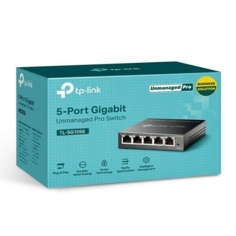 Tp-link Easy Smart Switch Tl-sg105e 5 Portas / Rj-45 10 / 100 / 1000