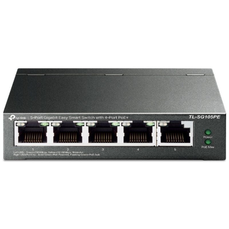 Switch Tp-link Tl-sg105pe 5 Portas / Rj-45 10 / 100 / 1000 Poe