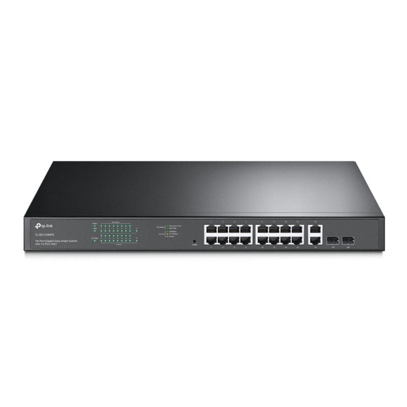 Tp-link Easy Smart Switch Tl-sg1218mpe 20 Portas / Rj-45 10 / 100 / 1000 Poe+ / SFP
