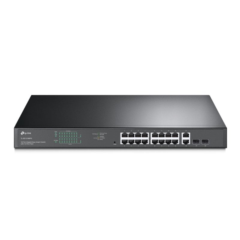 Switch Tp-link Easy Smart Tl-sg1218mpe de 20 Portas / Rj-45 10 / 100 / 1000 Poe+ / SFP