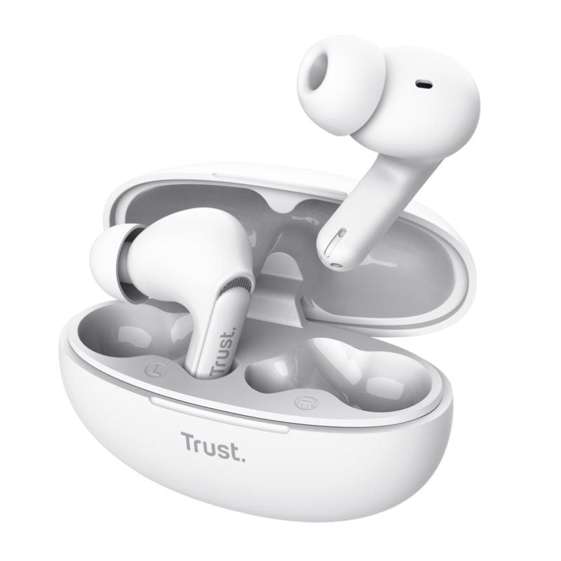 Trust Yavi ENC Auscultadores Bluetooth com Estojo de Carregamento / Branco