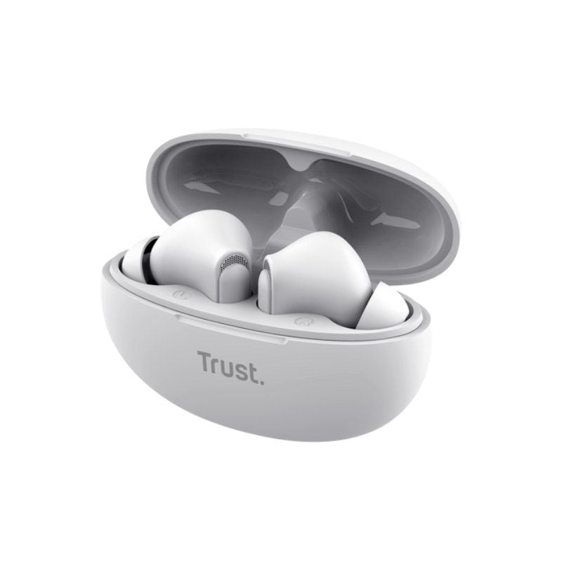 Trust Yavi ENC Auscultadores Bluetooth com Estojo de Carregamento / Branco