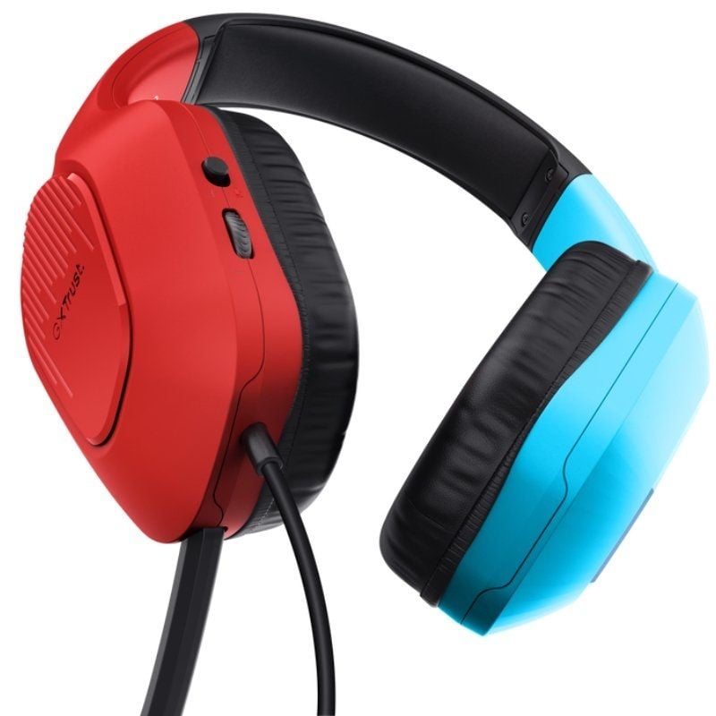 Auscultadores para Jogos com Microfone Trust Gaming GXT 416S Zirox / Jack 3.5 / Azul e Vermelho