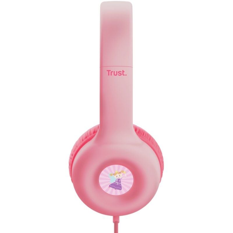 Trust Nouna Kids Auscultadores para Crianças / com Microfone / Cor-de-rosa