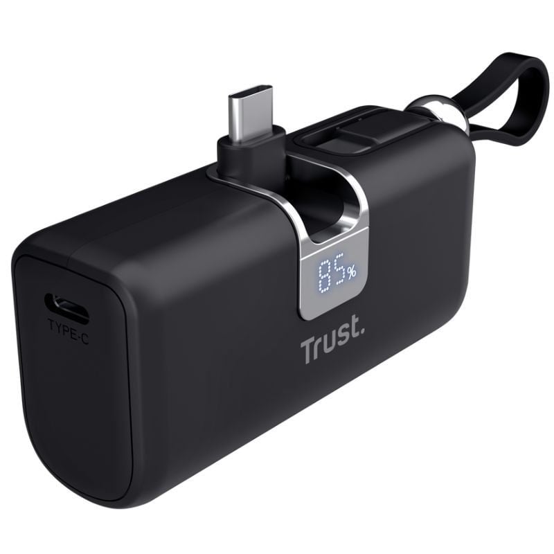 Powerbank 5000mah Trust Pacto 26104 / 18W / Preto