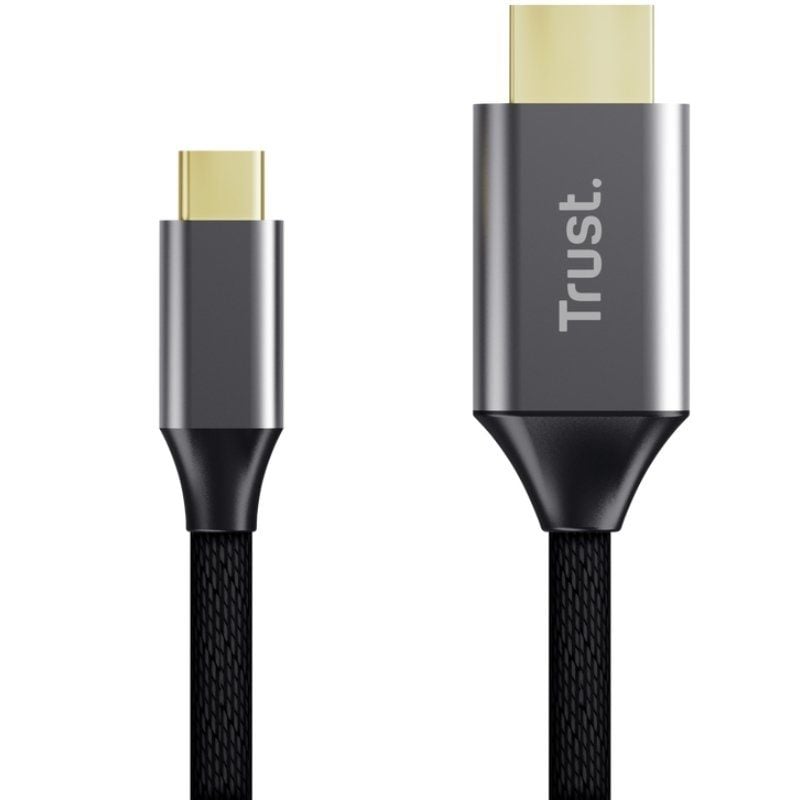 Trust CALYX Cabo Conversor HDMI 4K CALYX / USB Tipo C Macho - HDMI Macho / 2m / Cinzento