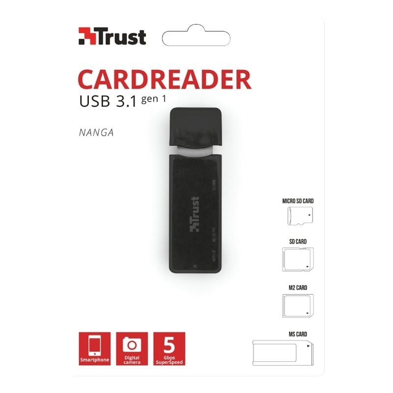 Leitor de Cartões Externo Trust Nanga 21935 / USB 3.1