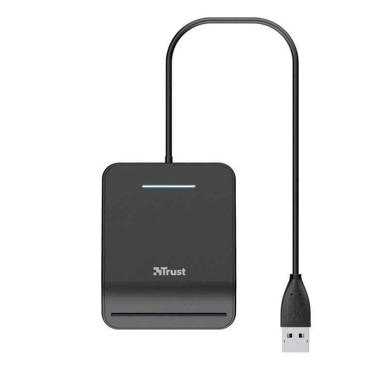 Leitor de Cartão de Cidadão Trust Primo 23890 / USB 2.0 / Preto