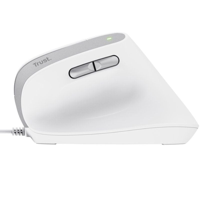 Rato Vertical Trust Bayo II / Até 2400 DPI / Branco