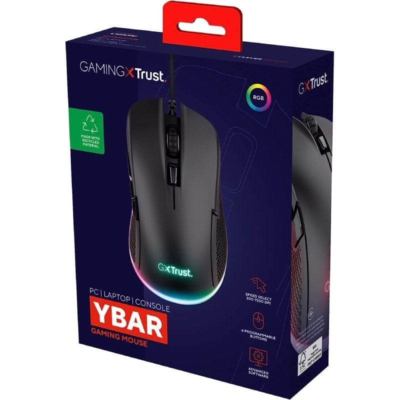 Rato para Jogos Trust Gaming GXT 922 YBAR / Até 7200 DPI