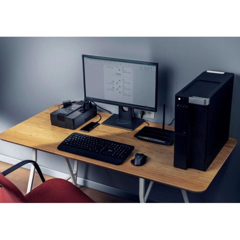 UPS de Linha Interactiva Trust Maxxon / 800VA / 6 Saídas / Formato de Bloco