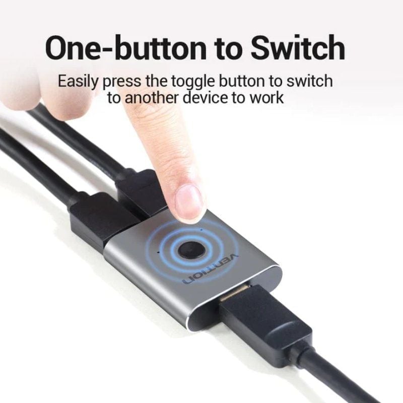 Vention AFUH0 Interruptor Bidirecional HDMI Fêmea / 2x HDMI Fêmea 4K HDMI 2.0 Vention AFUH0