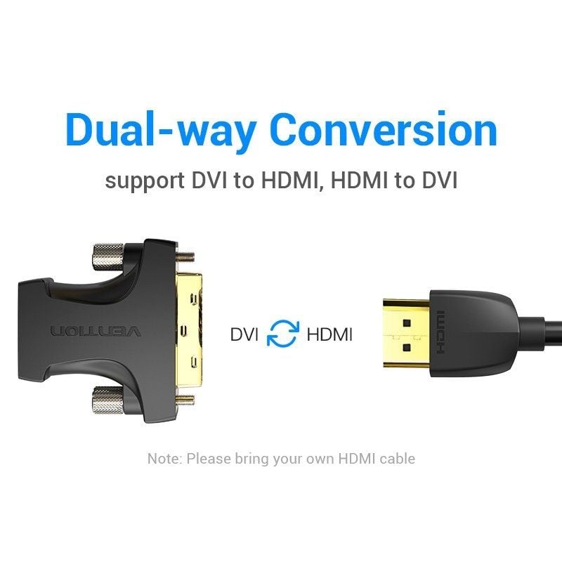 Adaptador HDMI Vention AILB0 / HDMI Fêmea - DVI (24+1) Macho