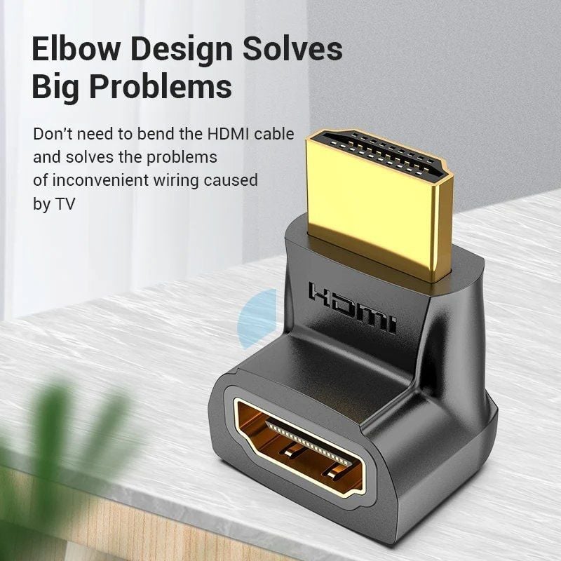 Vention AINB0 / Adaptador HDMI Macho - HDMI Fêmea 4K 270º Vention AINB0 / HDMI Macho - HDMI Fêmea
