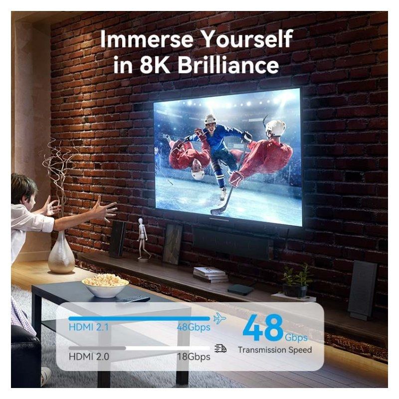 Adaptador HDMI 8K Vention AIVH0 / HDMI Macho - HDMI Fêmea