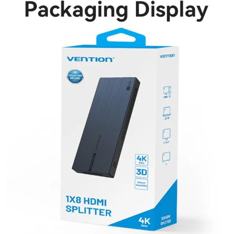 Vention Aksb0-eu / 8xhdmi Divisor HDMI 8 em 1 Vention Aksb0-eu / 8xhdmi