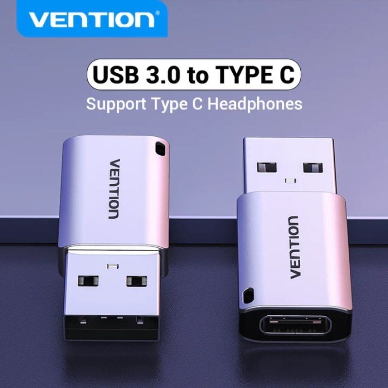 Adaptador Vention USB 3.0 CDPH0 / USB Macho - USB Tipo C Fêmea