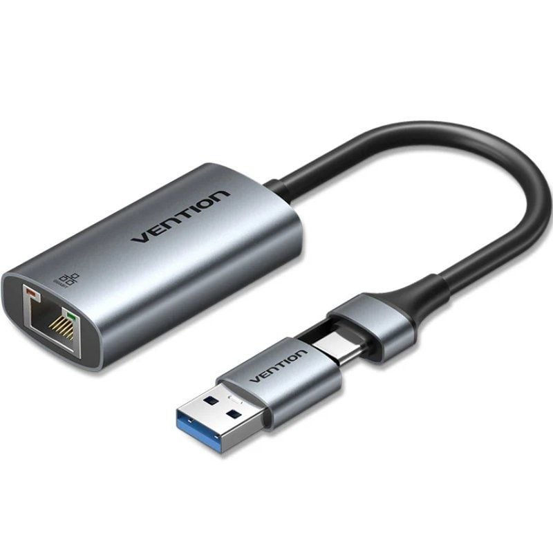 Adaptador USB / USB Type-c - RJ45 Vention CFQHB / 1000mbps