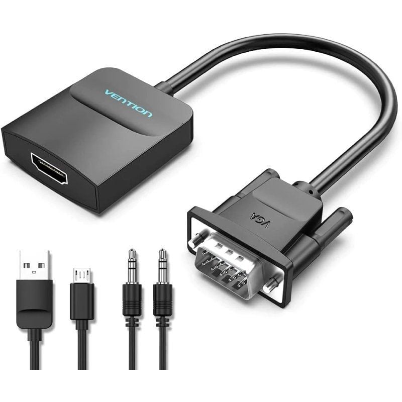 ACNBB Vention ACNBB / Cabo Conversor VGA Macho - HDMI Fêmea / 15cm / Preto