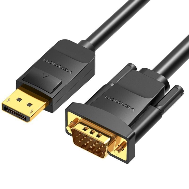 Vention HBLBI / Cabo Conversor VGA Macho - Displayport Macho / 3m / Preto
