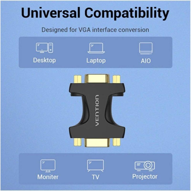 Adaptador Vention DDGB0 / VGA Fêmea - VGA Fêmea