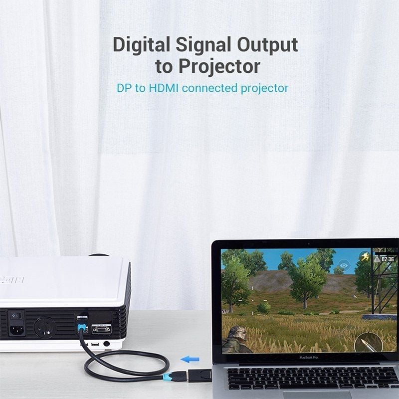 Vention HBKB0 / Adaptador Displayport Macho - HDMI Fêmea