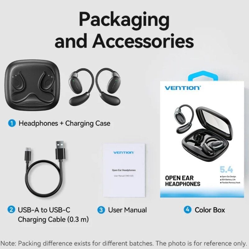 Auscultadores Desportivos Vention Open Ear Bluetooth Openbeat O15 NBTB0 com Estojo de Carregamento…