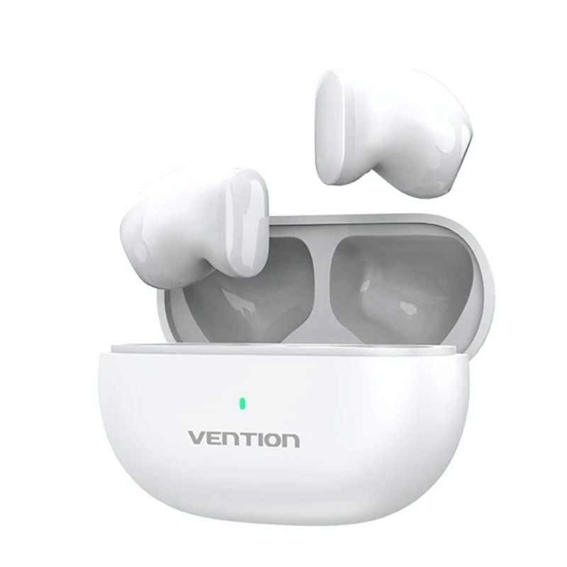 Auscultadores Bluetooth Vention Tiny T12 NBLW0 com Estojo de Carregamento / Autonomia 6h / Branco