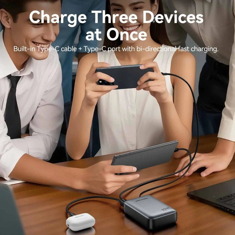 Powerbank 20000mah Vention FHGN0 / 45W / Bege