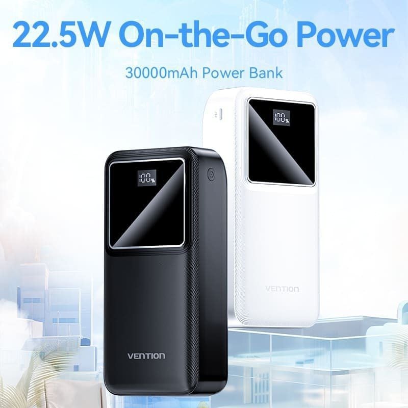 Powerbank 30000mah Vention FHMW0 / 22.5w / Branco