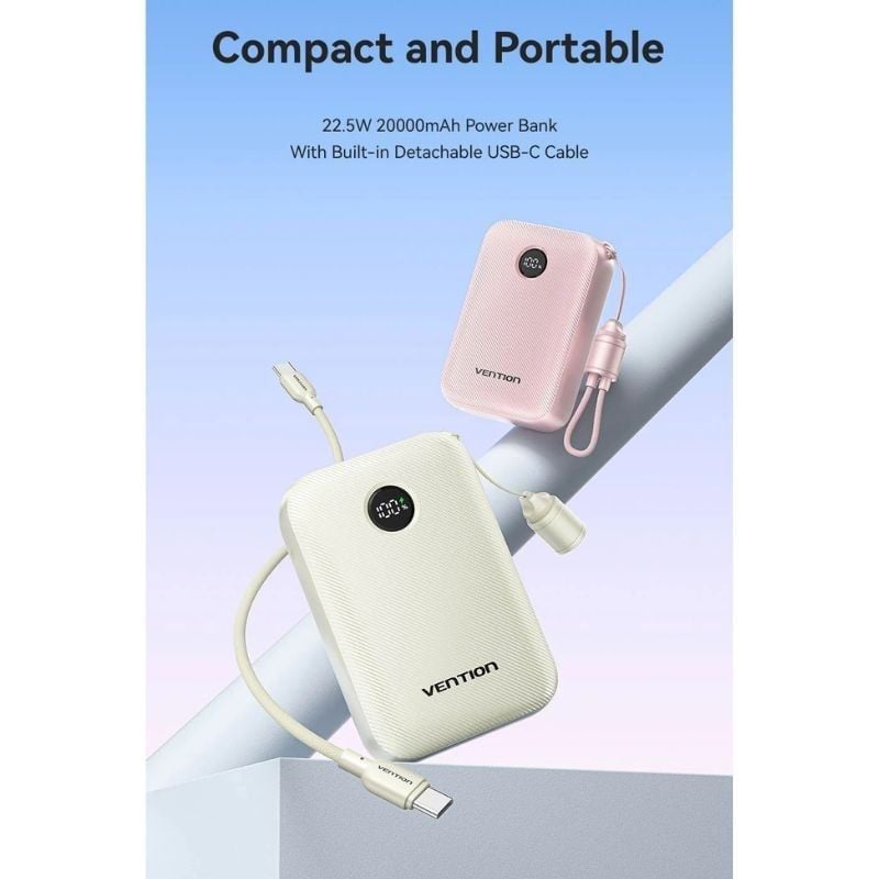 Powerbank 20000mah Vention Fkbb0-c / 22.5w / Preto