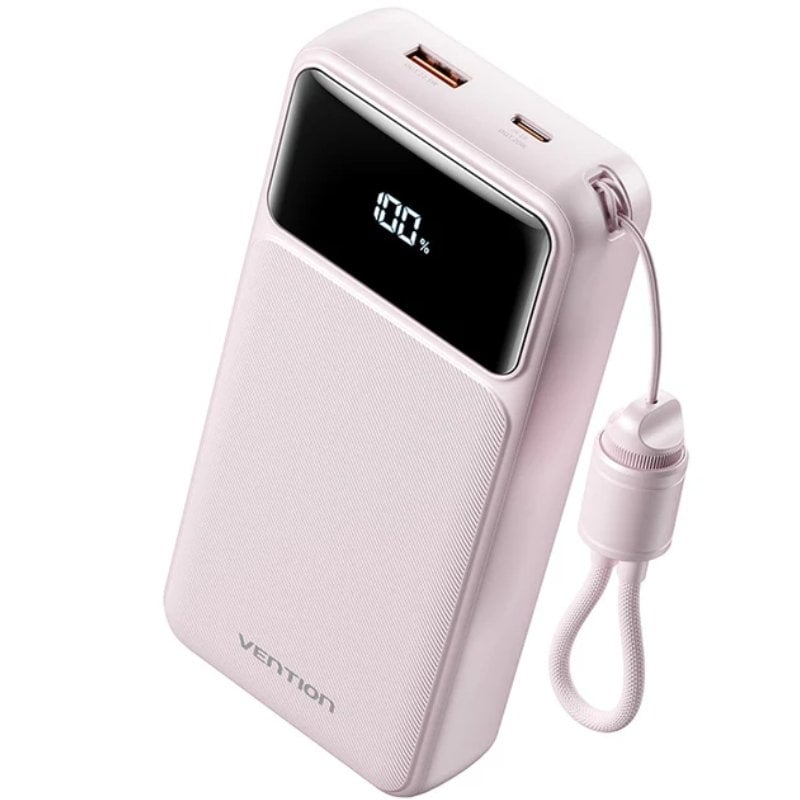 Powerbank 20000mah Vention Xgyp0-40-ty / 22,5w / Rosa / Inclui Cabo USB Tipo C