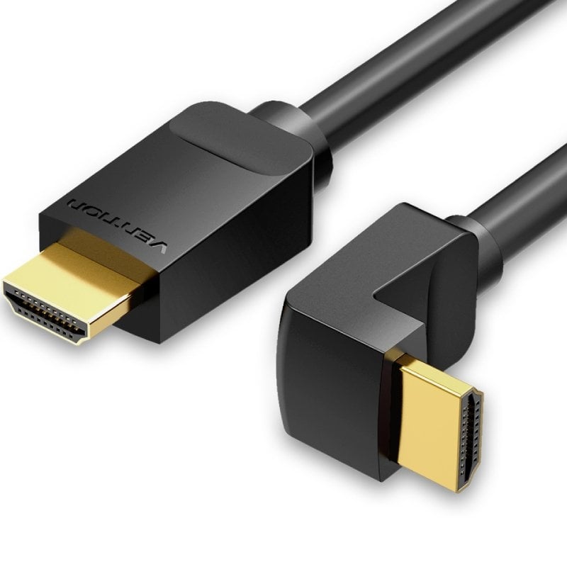 Vention Angular HDMI 2.0 4K AARBF / Macho HDMI - Macho HDMI / 1m / Preto