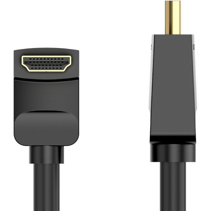 Vention Angular HDMI 2.0 4K AARBF / Macho HDMI - Macho HDMI / 1m / Preto